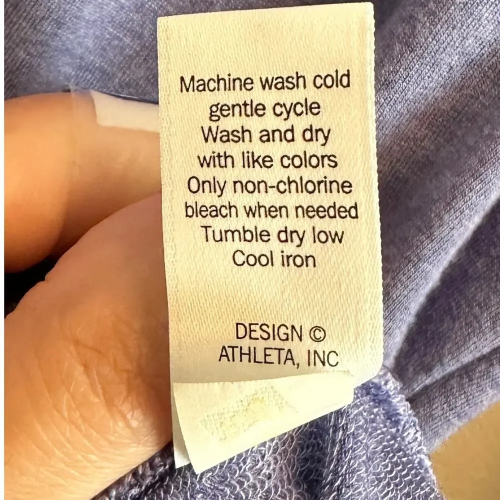 Athleta Purple Modal Blend Hooded Pullover Thumbhole Top Size M Soft Cozy Lounge